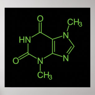 Theobrominschokolade Molekül Chemisches Diagramm Poster