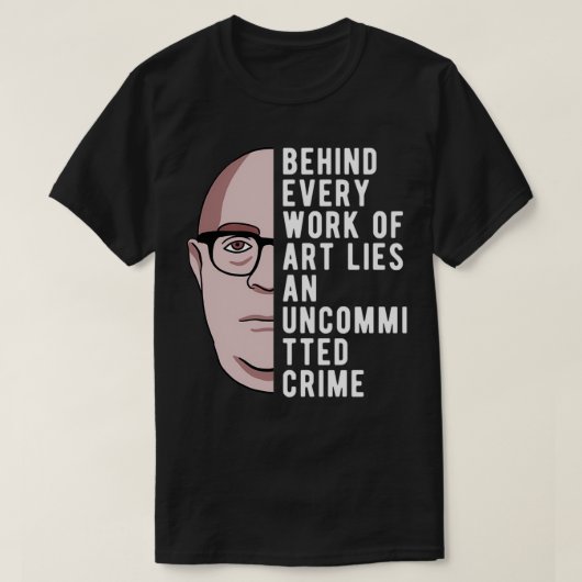 Theodor Adorno Zitat über Kunstphilosophie T-Shirt (Design vorne)