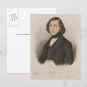 Theodor Fontane, 1843 Postkarte (Vorne/Hinten)