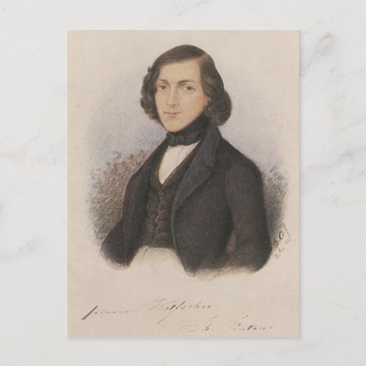 Theodor Fontane, 1843 Postkarte (Vorderseite)
