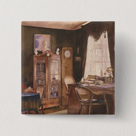 Theodor Fontanes Studie Button (Vorderseite)
