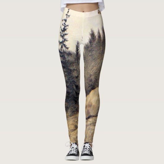 Theodor Kittelsen - Op Under Fjeldet Toner en Lur Leggings (Vorderseite)