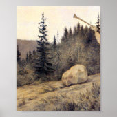 Theodor Kittelsen - Op Under Fjeldet Toner En Lur Poster (Vorne)