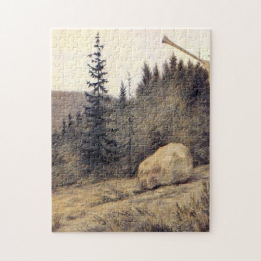 Theodor Kittelsen - Op Under Fjeldet Toner en Lur Puzzle (Vertikal)