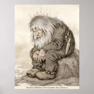 Theodor Kittelsen Troll fragt sich, wie alt CC0232 Poster