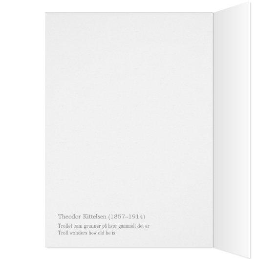 Theodor Kittelsen Troll fragt sich, wie alt die No (Innen (Links))