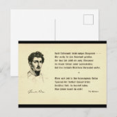 Theodor Körner Postkarte (Vorne/Hinten)