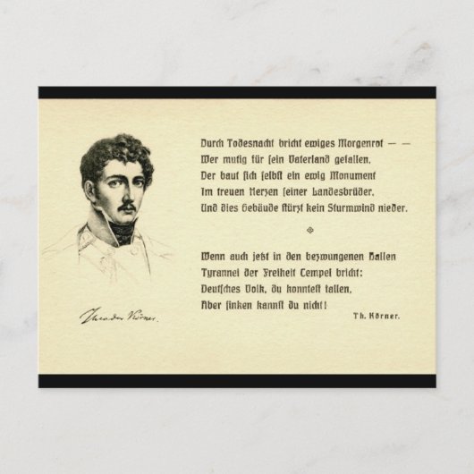 Theodor Körner Postkarte (Vorderseite)