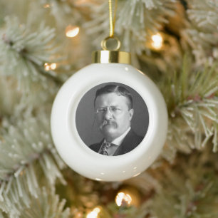 Theodor Roosevelt Teddy Präsident Republikaner Keramik Kugel-Ornament