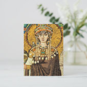 Theodora Byzantinisches Mosaiksymbol Postkarte (Stehend Vorderseite)