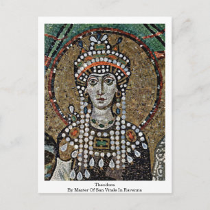 Theodora vom Meister von San Vitale in Ravenna Postkarte