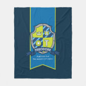 Theodore Buchstabe T Name bedeutet blauer grüner B Fleecedecke (Vorderseite)