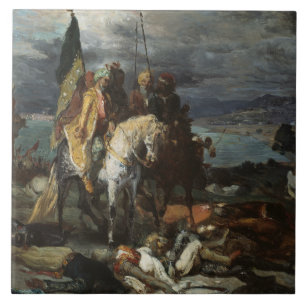 Theodore Chasseriau - Saracens und Kreuzfahrer Fliese