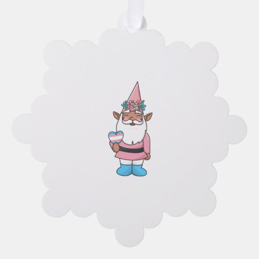 Theodore das Transgender-Gnome Ornament Karte (Vorderseite)