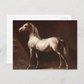 Theodore Gericault Vintag Gray Horse Postkarte (Vorne/Hinten)