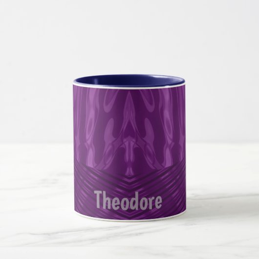 THEODORE ~ GLOSSY 3D Glossy Lila Blue ~ Tasse (Zentrum)