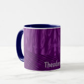 THEODORE ~ GLOSSY 3D Glossy Lila Blue ~ Tasse (Vorderseite Links)