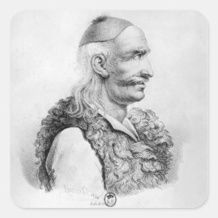 Theodore Kolokotronis graviert von Alois Quadratischer Aufkleber