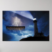 Theodore N. Vail Inspiration Zitat "Overcome" Poster (Vorne)