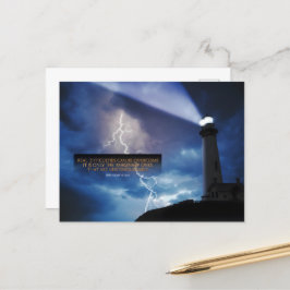 Theodore N. Vail Inspiration Zitat "Overcome" Postkarte