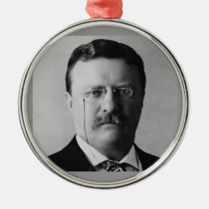 Theodore Roosevelt 26. Präsident Silbernes Ornament