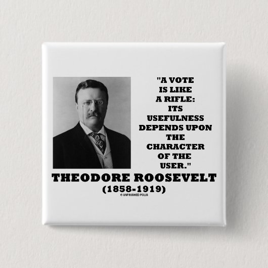 Theodore Roosevelt-Abstimmung ist wie ein Button (Vorderseite)
