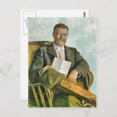 THEODORE ROOSEVELT AM OYSTER BAY POSTKARTE (Vorne/Hinten)