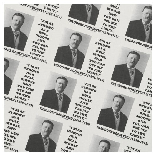 Theodore Roosevelt bin ich so stark wie ein Stoff (Muster)