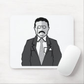 Theodore-Roosevelt-Cartoon Mousepad (Mit Mouse)