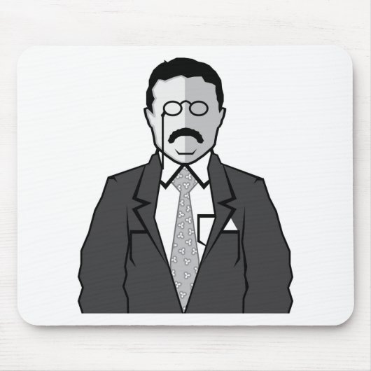 Theodore-Roosevelt-Cartoon Mousepad (Vorne)