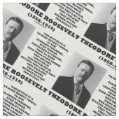 Theodore Roosevelt Dare Mighty Things Added Quote Stoff (Nahaufnahme)