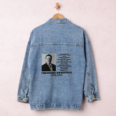 Theodore Roosevelt Dare Mighty Things Advice Zitat Jeansjacke (Hangar)