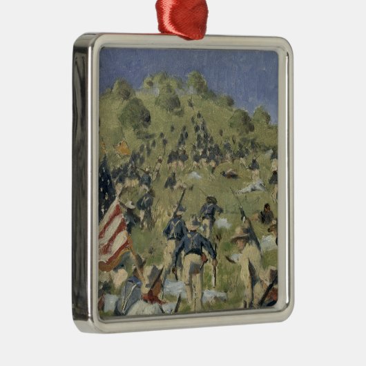 Theodore Roosevelt, der das Heilige Juan nimmt Silbernes Ornament (Rechts)