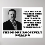 Theodore Roosevelt Far Away Best Prize Life-Angebo Poster (Vorne)