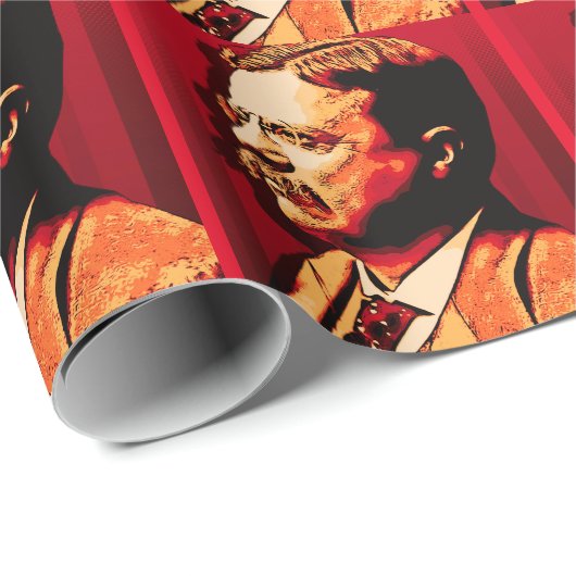 Theodore Roosevelt Geschenkpapier (Rolleneckpunkt)