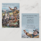 Theodore Roosevelt - Geschichte/Regierungspräsiden Visitenkarte (Vorne/Hinten)