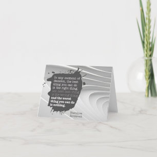 Theodore Roosevelt Inspiration Zitat "Entscheidung Dankeskarte