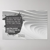 Theodore Roosevelt Inspiration Zitat "Entscheidung Poster (Vorne)