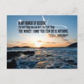 Theodore Roosevelt Inspiration Zitat "Entscheidung Postkarte (Vorderseite)