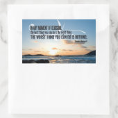 Theodore Roosevelt Inspiration Zitat "Entscheidung Rechteckiger Aufkleber (Tasche)