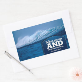 Theodore Roosevelt Inspiration Zitat "Glauben" Rechteckiger Aufkleber