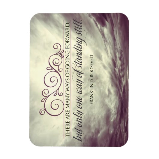 Theodore Roosevelt Inspiration Zitat "Stehend" Magnet (Vertikal)