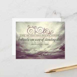 Theodore Roosevelt Inspiration Zitat "Stehend" Postkarte