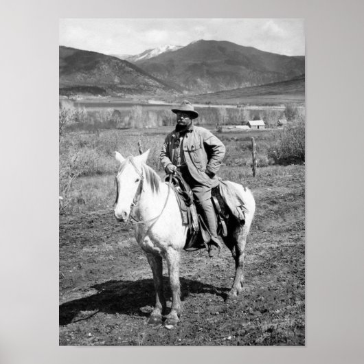 Theodore Roosevelt kehrt von einer Bärenjagd zurüc Poster (Vorne)