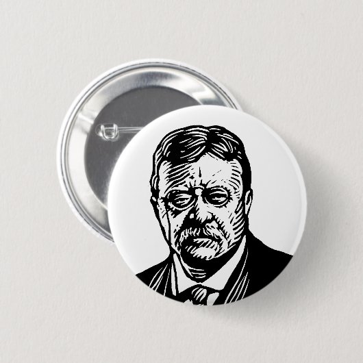 Theodore Roosevelt-Knopf Button (Vorne & Hinten)