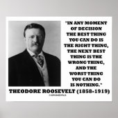 Theodore Roosevelt Moment der Entscheidung am best Poster (Vorne)