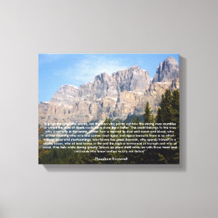 Theodore Roosevelt Motivationszitat Leinwand