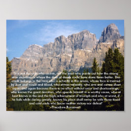 Theodore Roosevelt Motivierend Zitat Poster