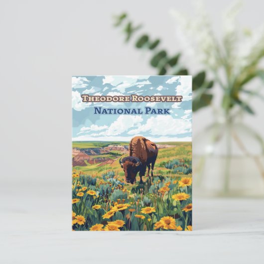 Theodore Roosevelt National Park North Dakota Card (Stehend Vorderseite)
