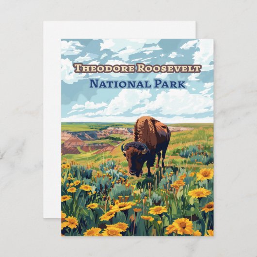 Theodore Roosevelt National Park North Dakota Card (Vorne/Hinten)